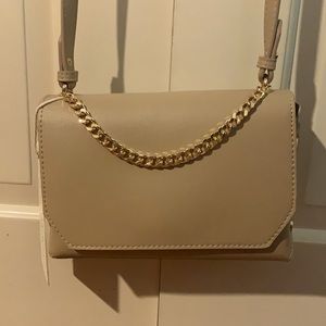 Neutral crossbody handbag